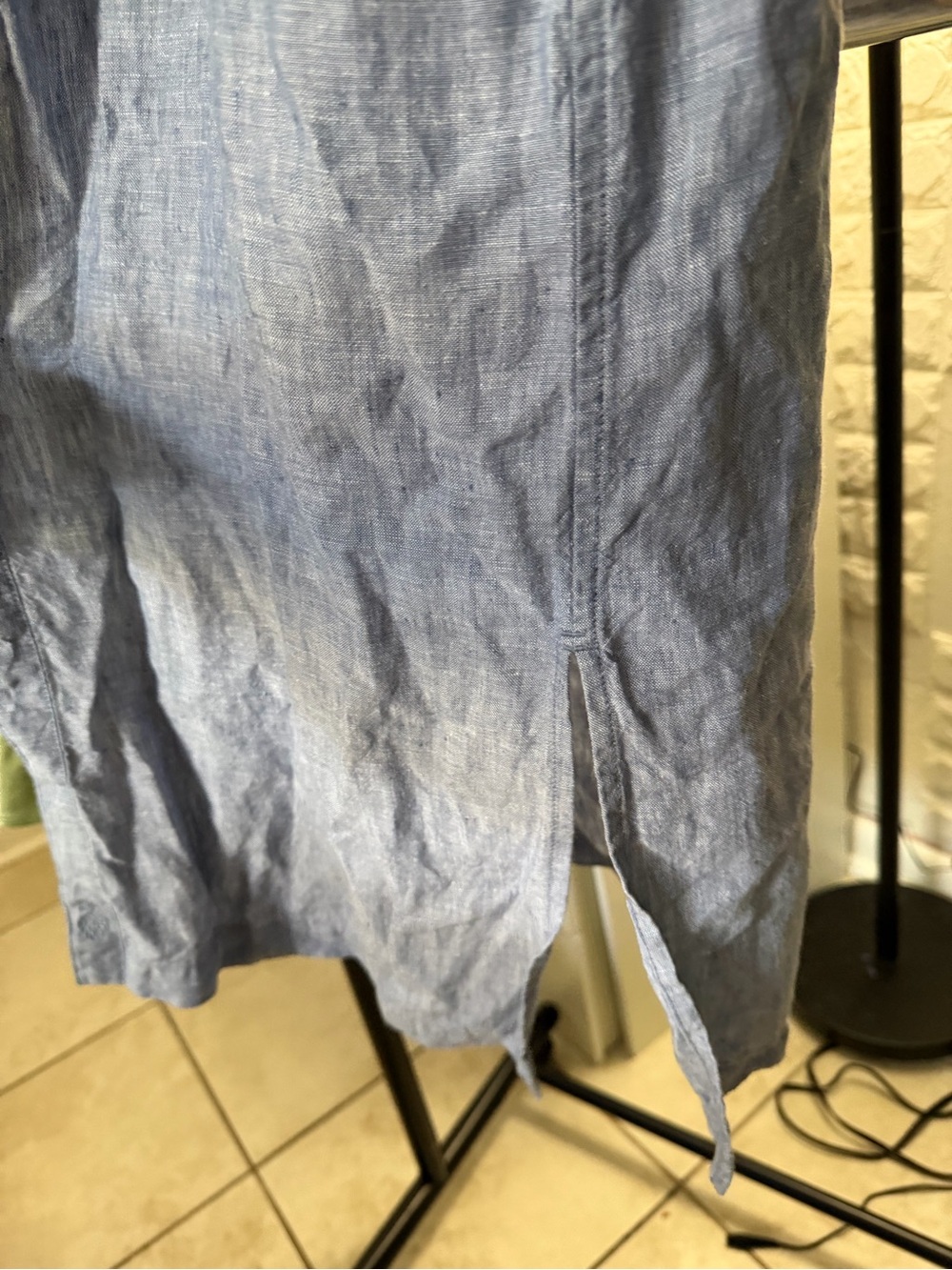 Tommy Bahama Sleeveless Chambray Blue Button-Front Maxi Dress S - Picture 3 of 6